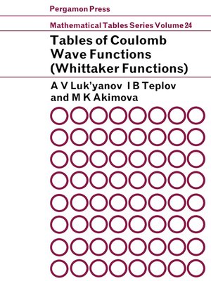 cover image of Tables of Coulomb Wave Functions